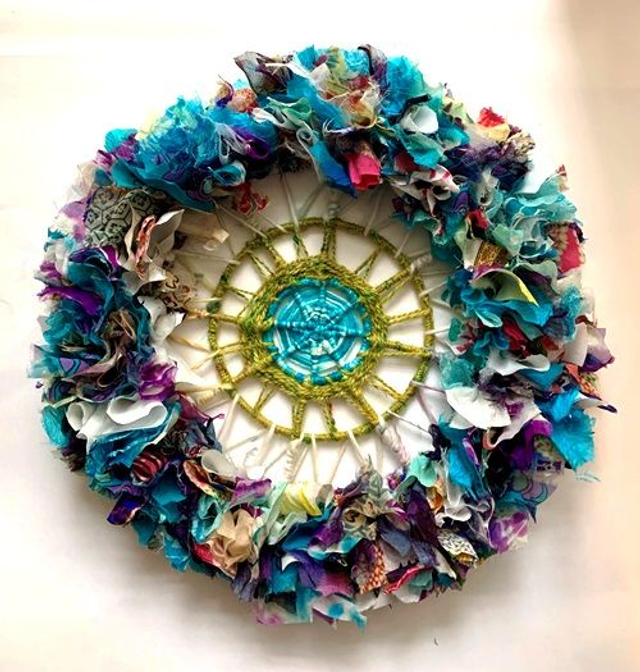 Handwoven Springtime Wreath/Wall Hanging 