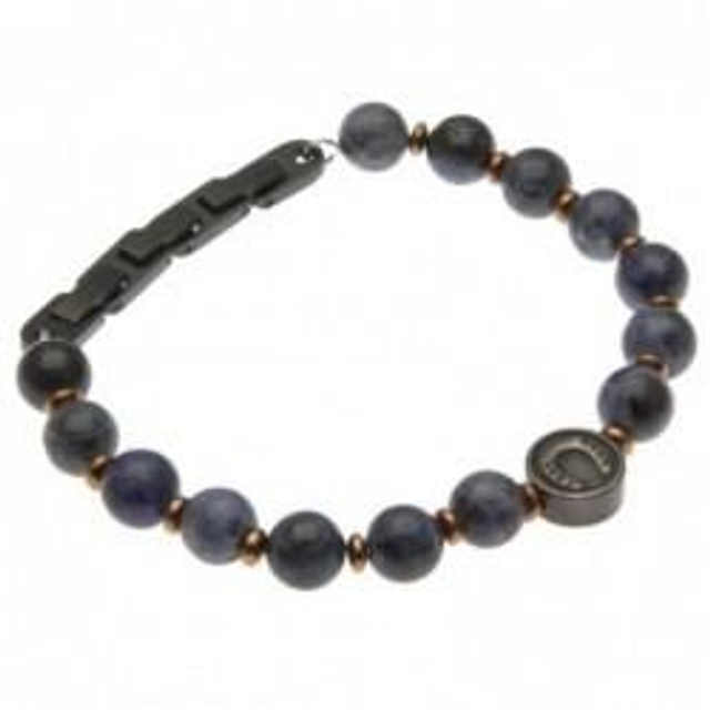 Bracciale uomo con pietre naturali bijoux e ferro di cavallo 