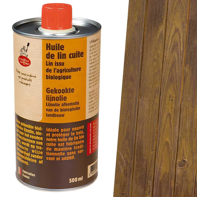 DROGUERIE ECOLOGIQUE huile de lin cuite bio 0.5L