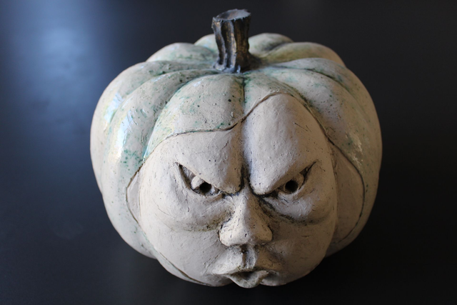 Pompoen met kwaad gezicht nr 3 / Pumpkin with angry face nr 3
