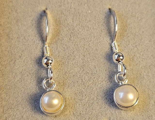 Opalised cubic zirconia sterling silver hooks 