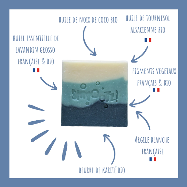 Savon "Frenchy" - Lavandin &amp; Argile blanche