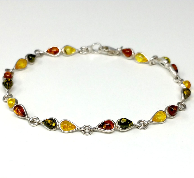 BRACELET AMBRE VERITABLE ARGENT 925/1000 20 CM 3180531