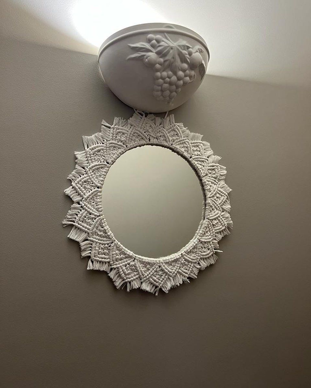 Miroir macramé
