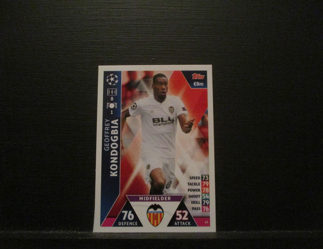 Geoffrey Kondogbia - UEFA Champions League Match Attax 2018/19 Original Trading Card #65