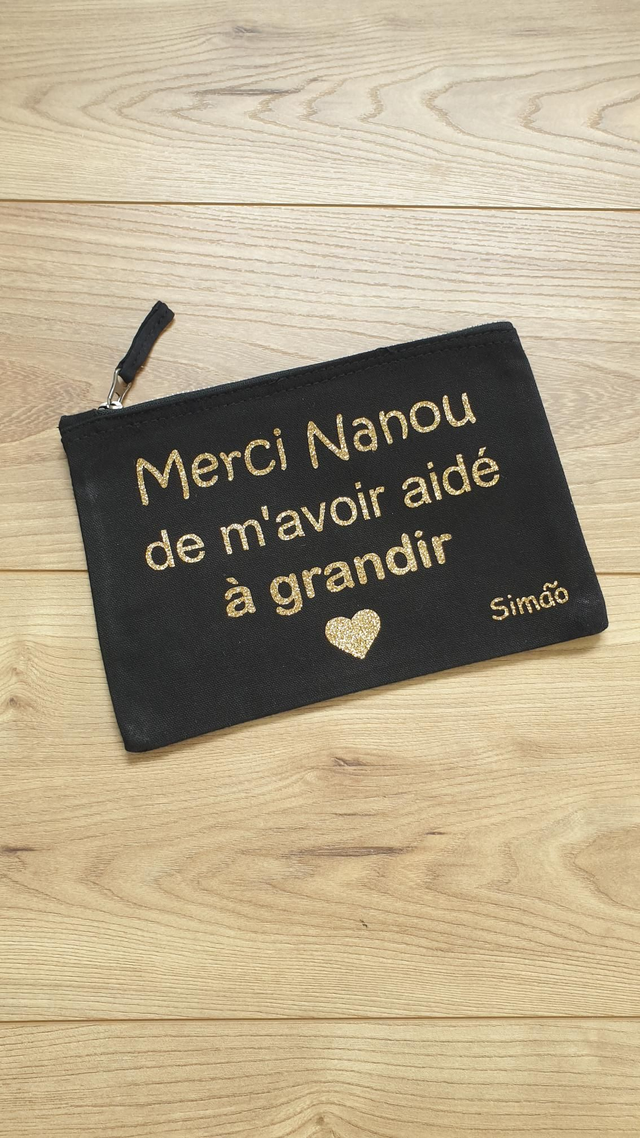 Pochette noire Merci de m'avoir aidé à grandir