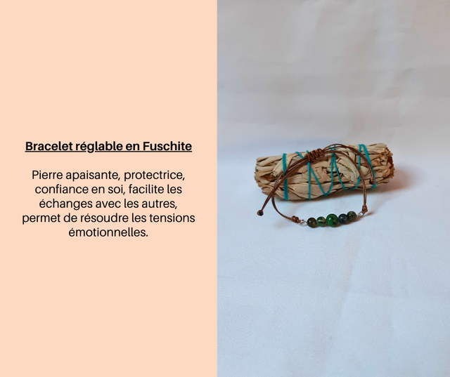 176- Bracelet réglable en Fuschite Rubis