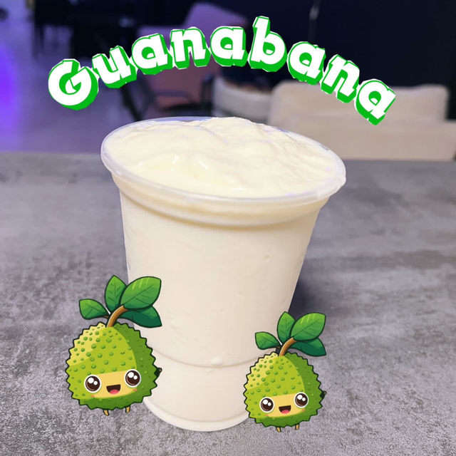 Jugo de guanabana en leche