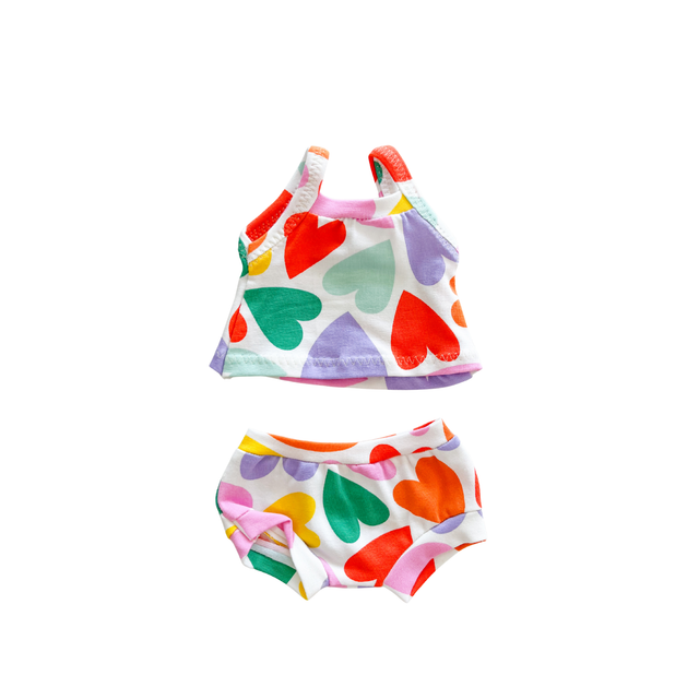 Ensemble cœurs multicolores