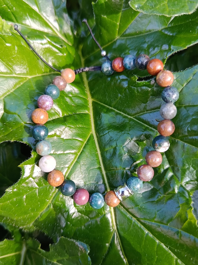 Bracelet Kélyan Homme – Jaspe Océan Ajustable