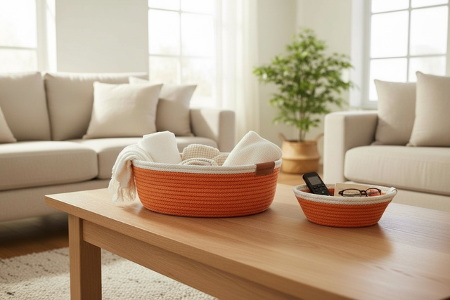 Panier haut double bordure bi-color