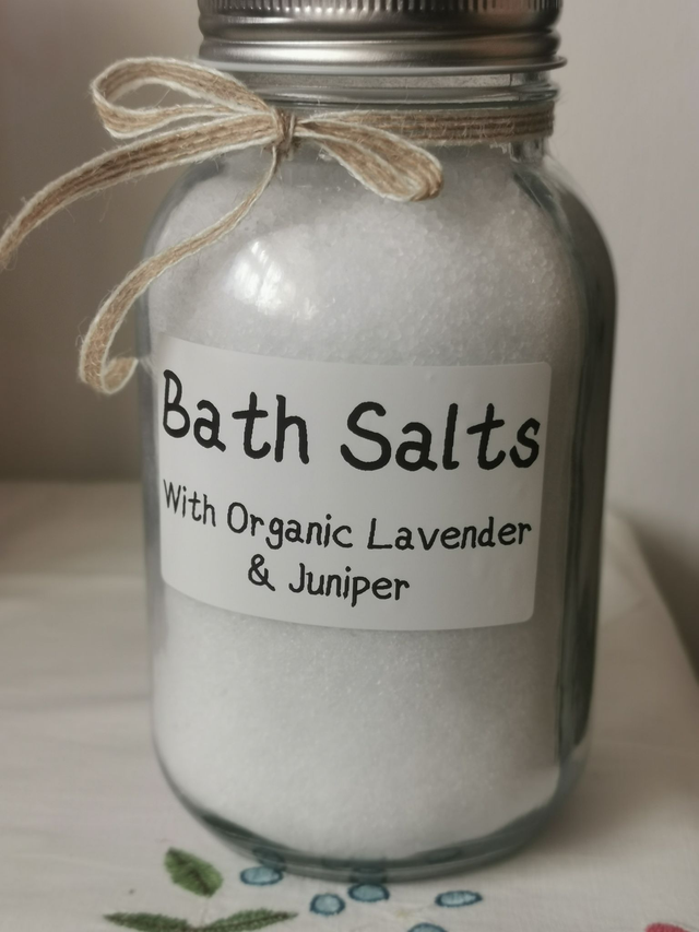 Bath Salts- Organic Lavender &amp; Juniper    1kg 