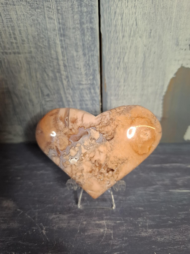 Pink Agate Heart 