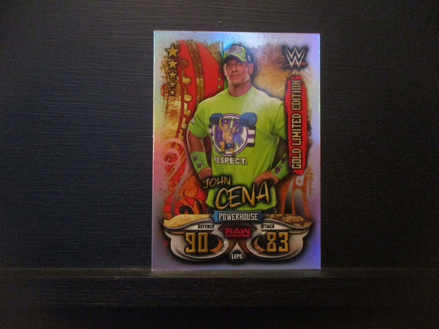 John Cena - Slam Attax Live Gold Limited Edition Original Trading Card #LEPG