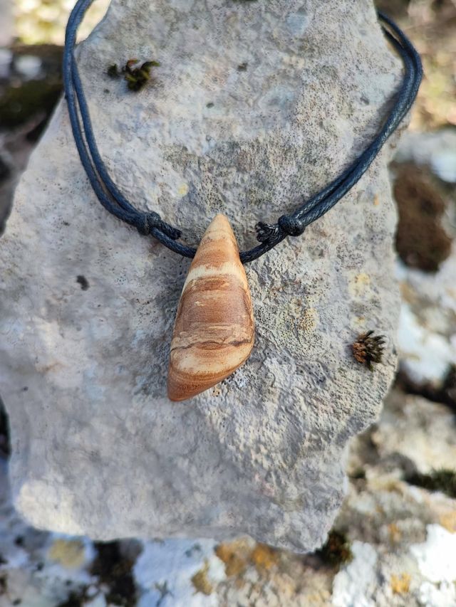 Pendentif en Bois de Pommier Sauvage