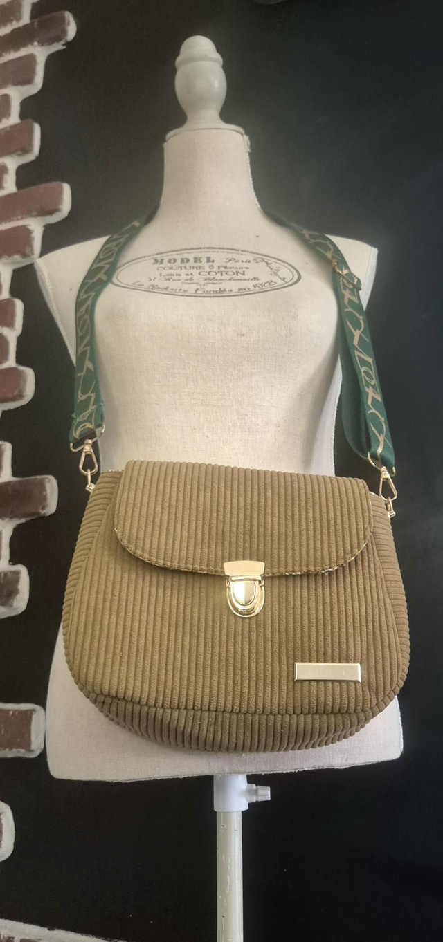 Sac "Alba" velours camel