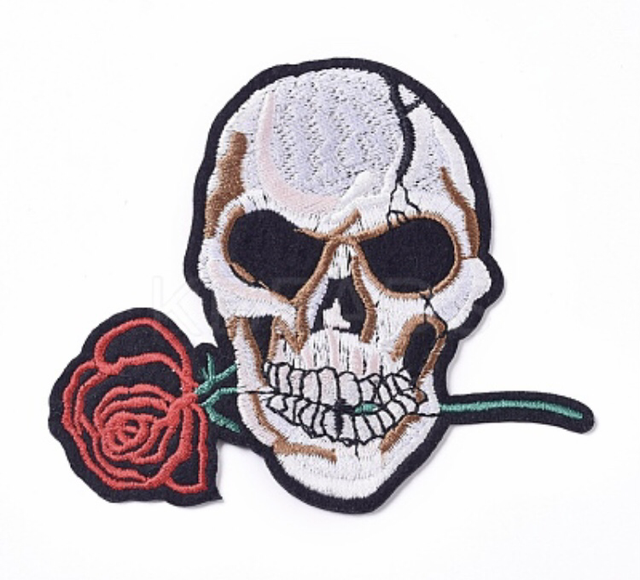 Silitysmerkki ruusu pääkallo 