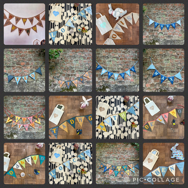 IRISH LINEN NAME BUNTING 