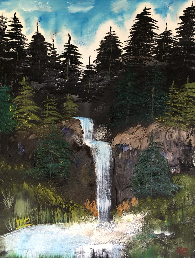 XGG01 Waterfall by George Goldsworthy, 24 x 18 
