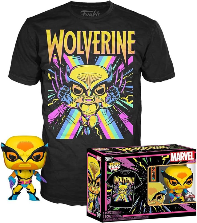 Marvel: Wolverine Black Light Pop and Tee