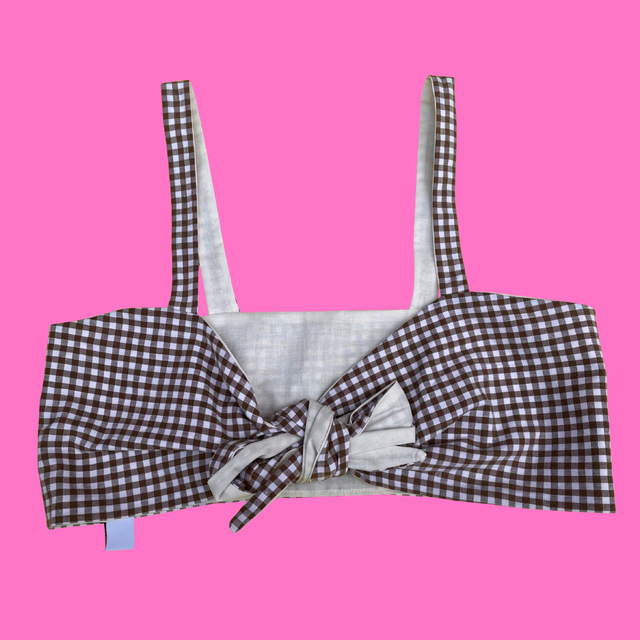 Crop top Papillon "Marroon" - XS/S/M