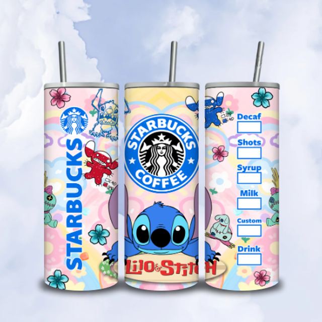 Tumbler Starbuck Stitch Pastel