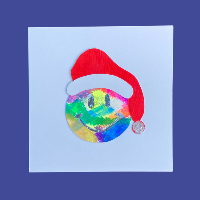 Smiley Santa face card 😊