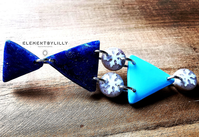 Boucles d'oreilles "bleu de glace"
