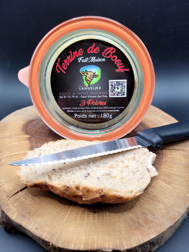 Terrine de bœuf 3 poivres
