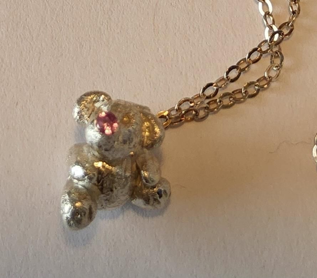 Handmade bear pendant 