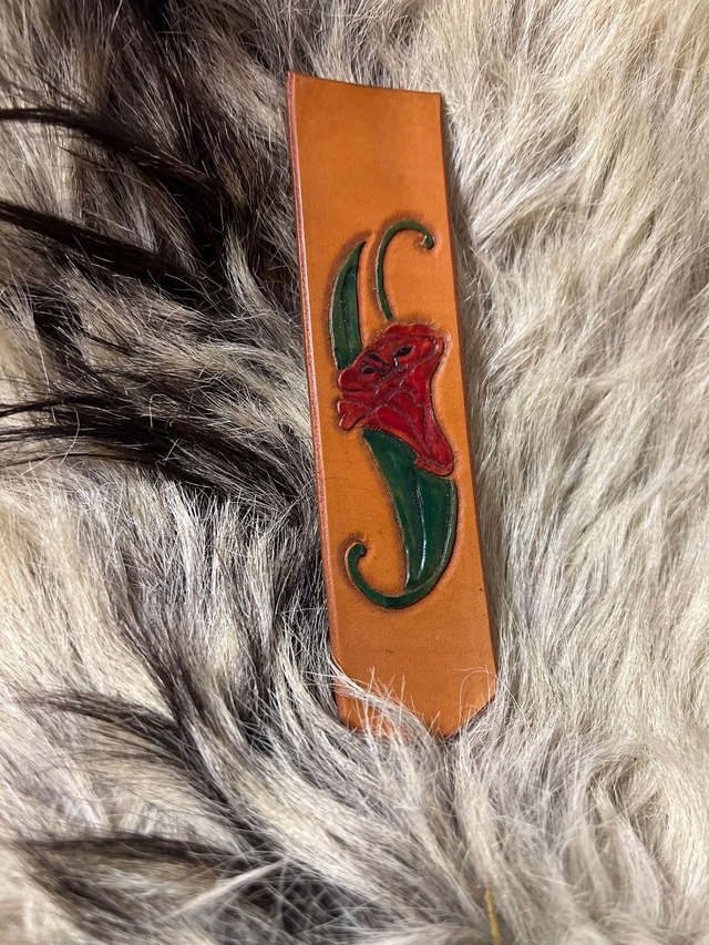 marque page fleur rouge