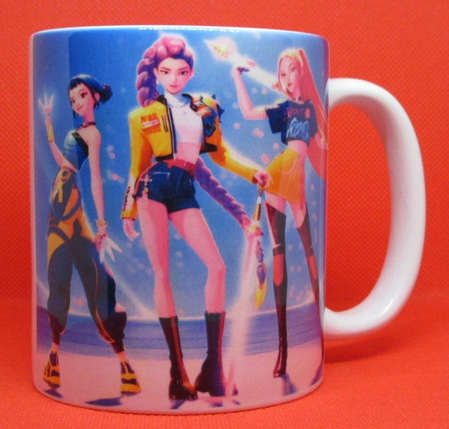 Custom Unofficial Printed K-Pop Demon Hunters Huntrix Double Sided Boxed 11oz Mug.