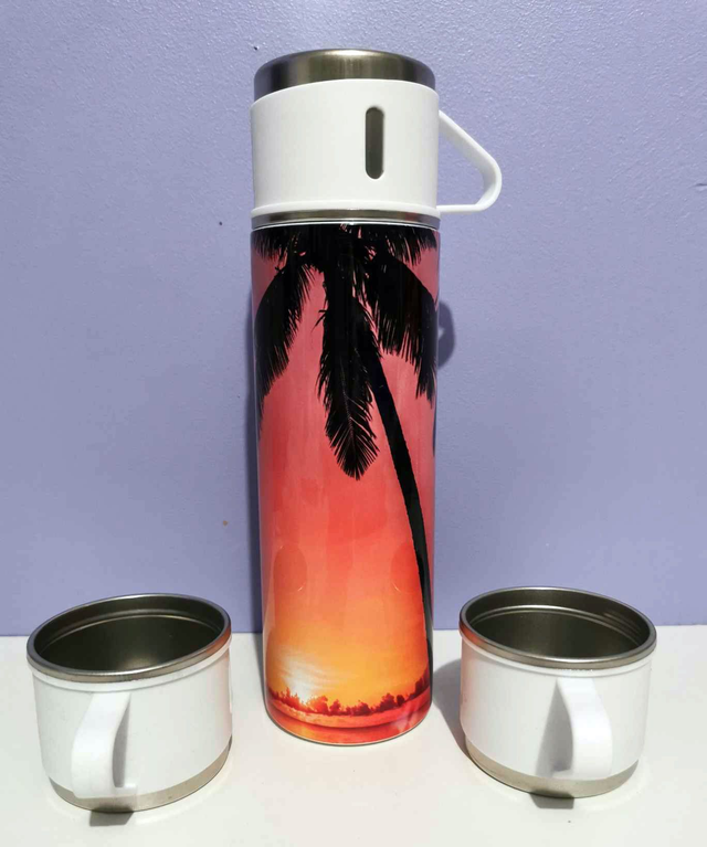 Thermos isotherme 500 ml avec 2 tasses