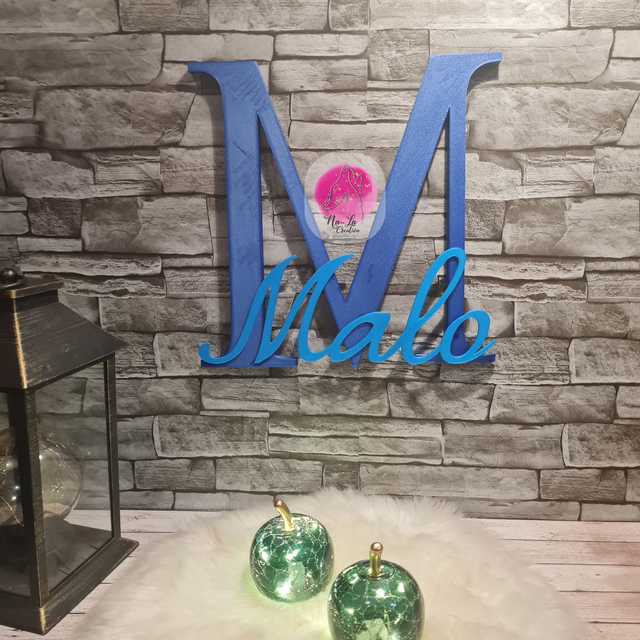 Monogramme Personnalisé en 3D - Élégance Unique pour la Chambre de Votre Enfant