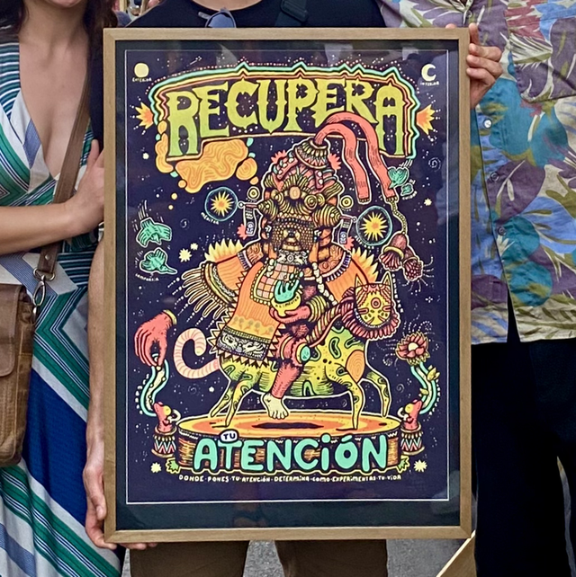 RECUPERA TU ATENCIÓN 4-colour Screenprint with Frame