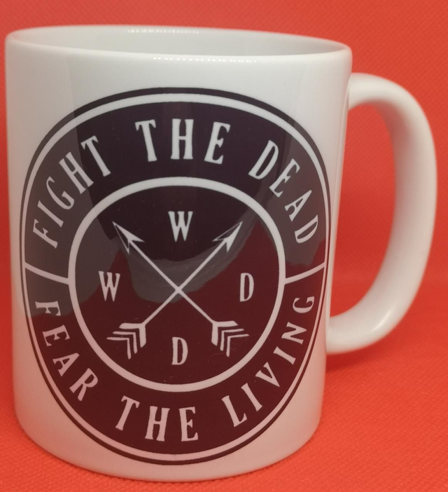 Custom Unofficial Printed The Walking Dead - "Fight The Dead, Fear The Living" 11oz Coffee Mug. 