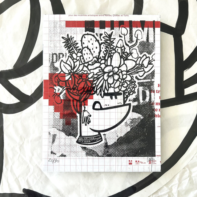 Xylo FRIDA Pixel Heart 18x24 cm sans cadre