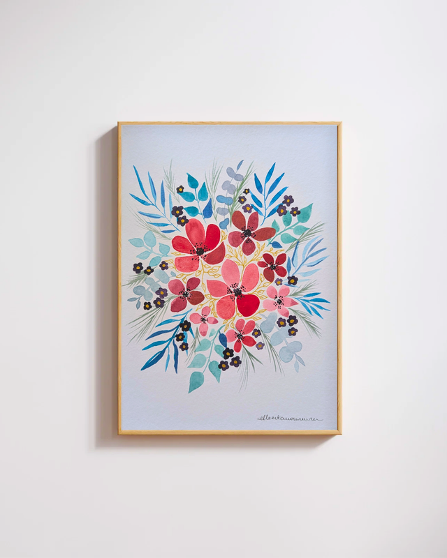 Bouquet - Aquarelle originale