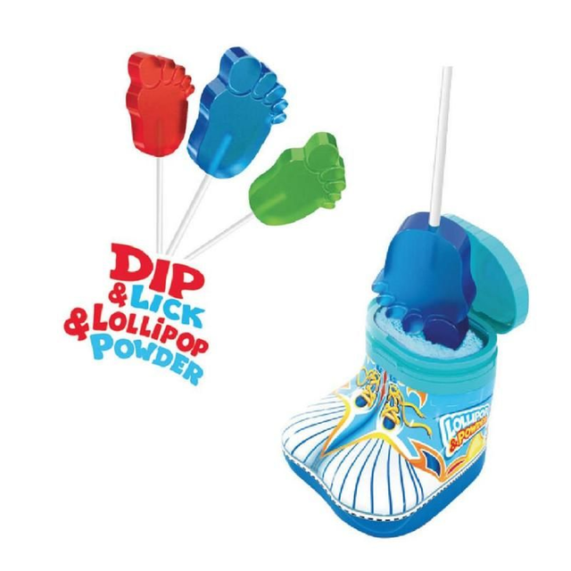 Bonbon sucette avec poudre