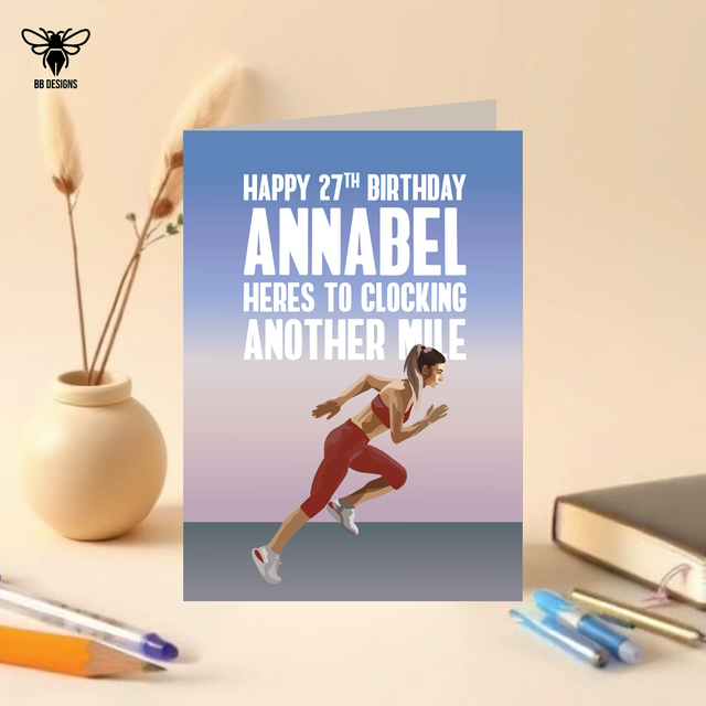 Running- Birthday Card