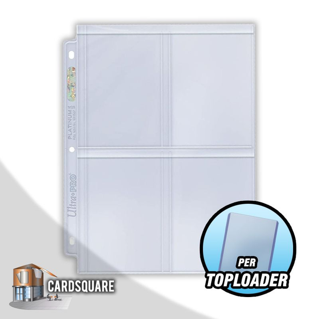 Ultra Pro - Pagina a 4 tasche per Toploader - Platinum Series