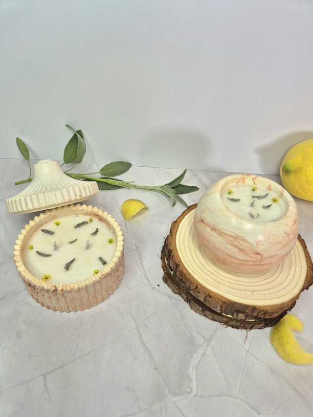 Les bougies Agrumes et sauge