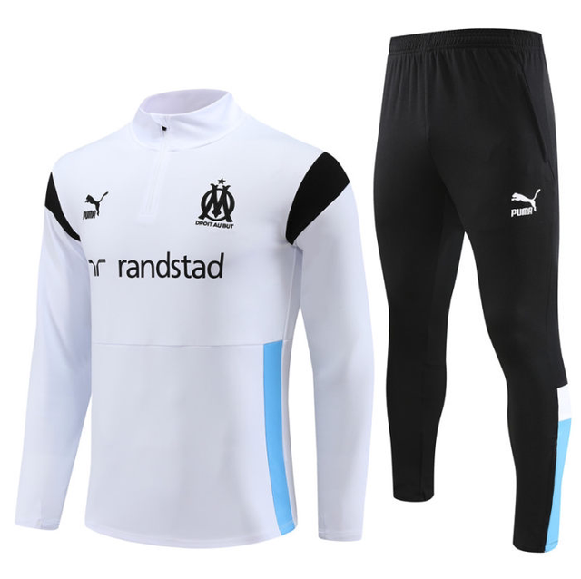 Adulte Olympique de Marseille 2023-2024 Quick Dry Casual Blanc