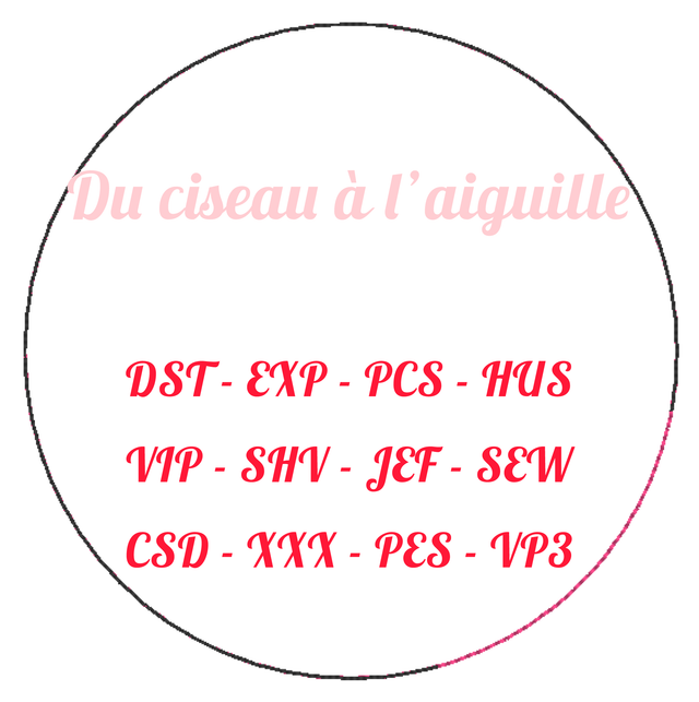 fichier broderie Rond ITH - Cadre 10x10 / 12 Formats