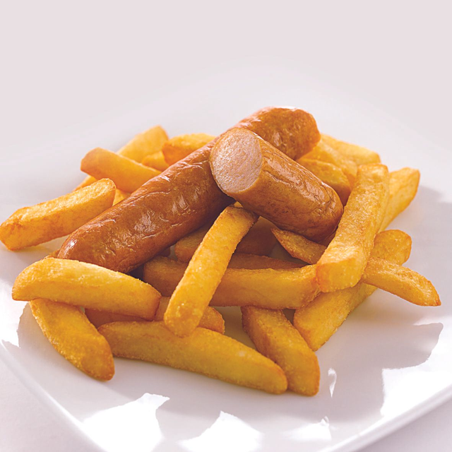 Sausage and chips