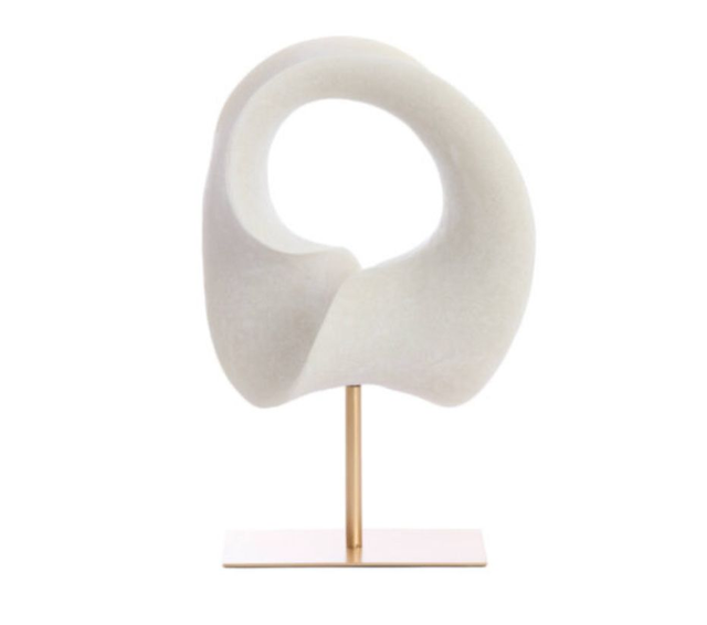 VODICE cream &amp; antique bronze sculpture 