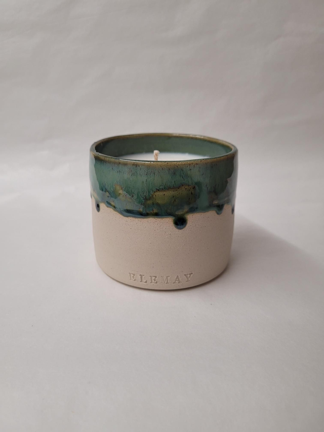 Forest Rain Refillable Ceramic Jar Soy Wax Candle - ES-019