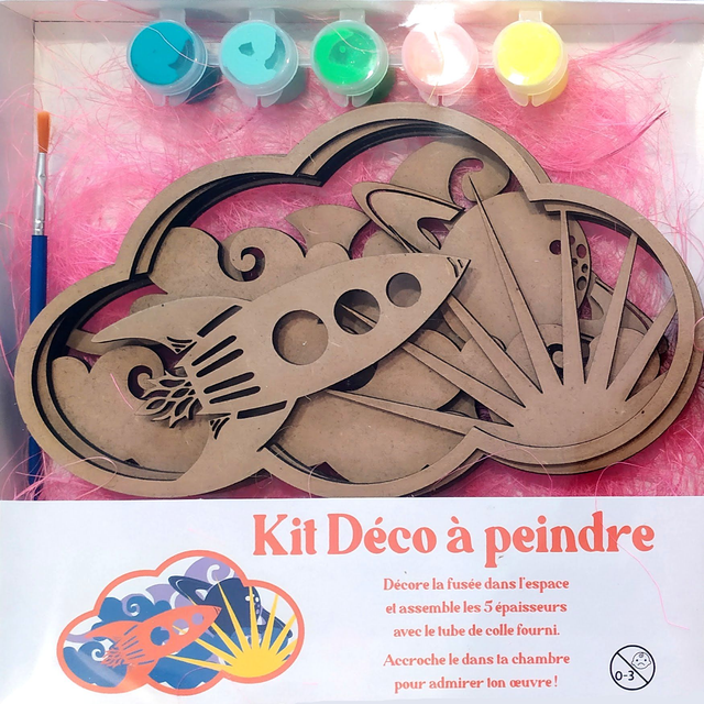 Kit Déco Fusée à peindre