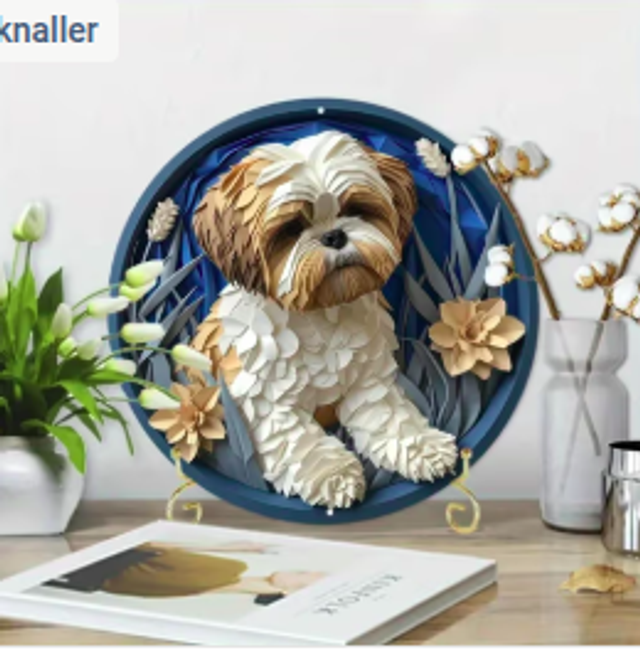 Wanddecoratie metalen bord Boomer (20cm diameter)