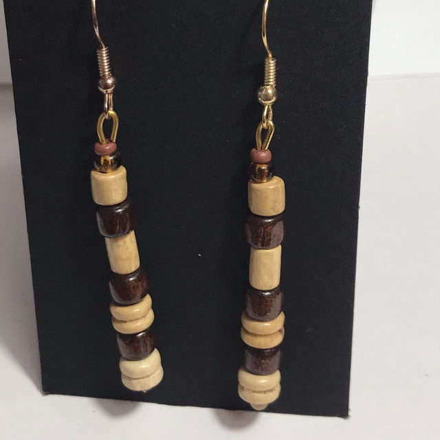 Brown Wood Earrings-BWE5777